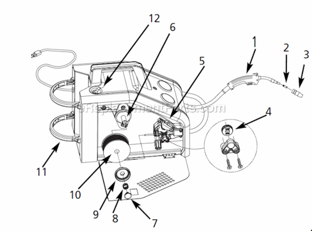 Page A Diagram and Parts List for WG2064  Campbell Hausfeld Welder